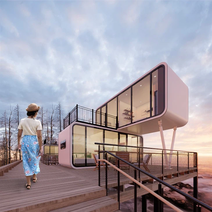 Two Layer Apple Cabin Prefab House factory